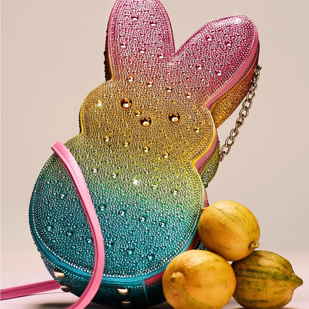 PEEPS® RHINESTONE BUNNY CROSSBODY RAINBOW - Picture 3 of 9